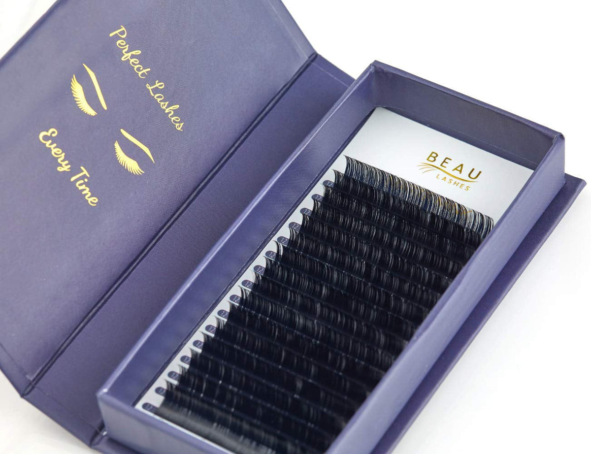 Volume Lash Extensions 0.05Mm C Curl 10Mm Tray - Semi Permanent Professional Individual Russian Volume Faux Mink Lash Extensions - Single Individual Eyelashes for Lash Tech Salon Supplies