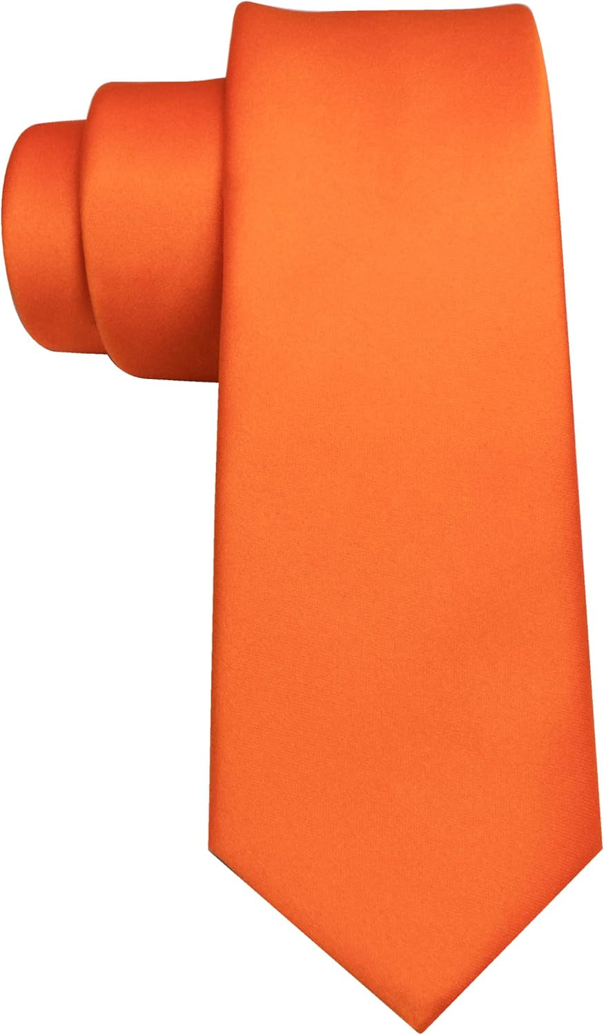 2.4“ Solid Color Skinny Tie Business Wedding Necktie for Men(6Cm)