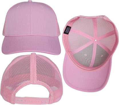 2 Pack Snapback Trucker Baseball Hats Mesh Back Adjustable Blank Ball Caps for Men Women