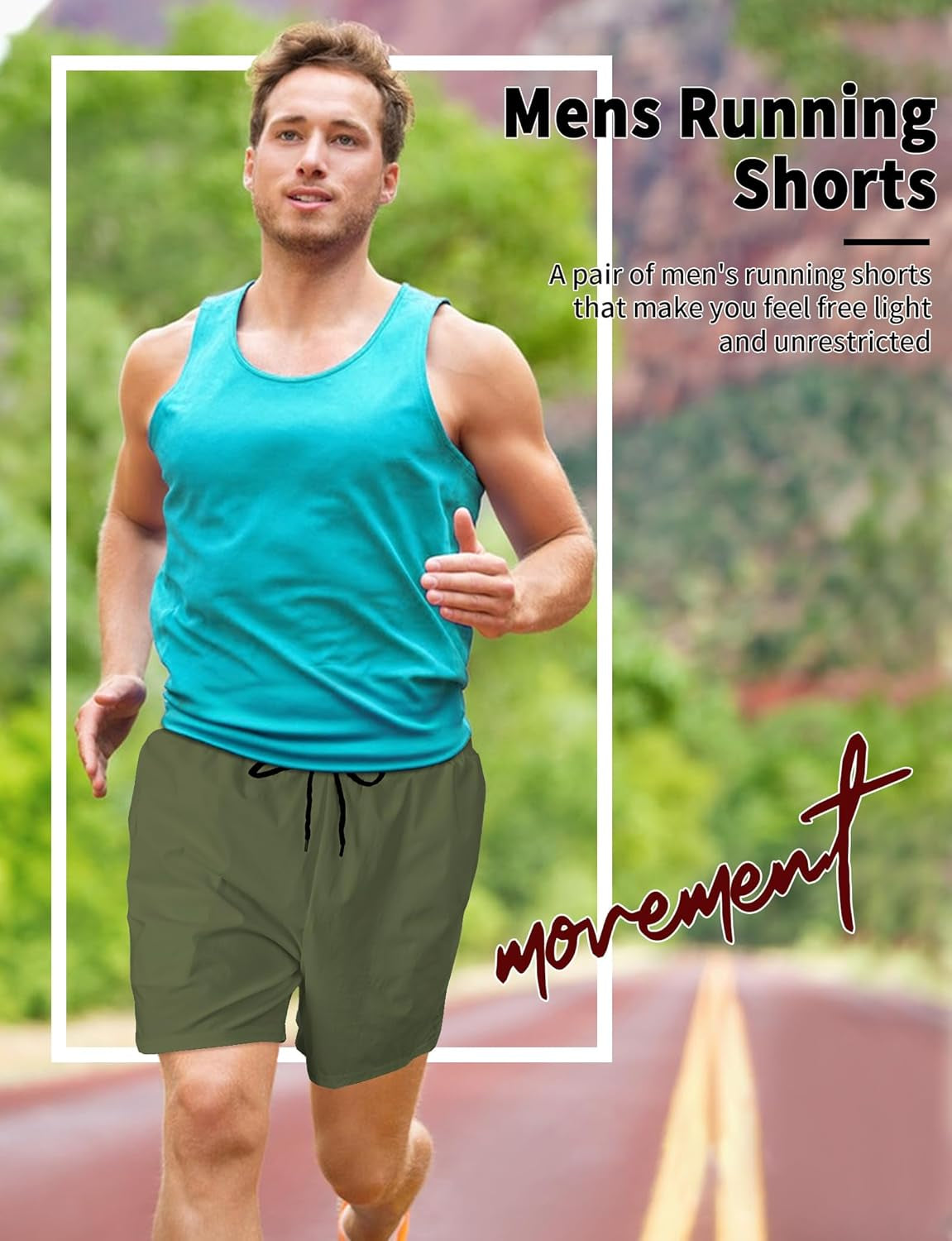 2 Pack Mens Athletic Shorts 5 Inch Inseam Workout Gym Running Shorts for Men Quick Dry Lightweight Summer Shorts