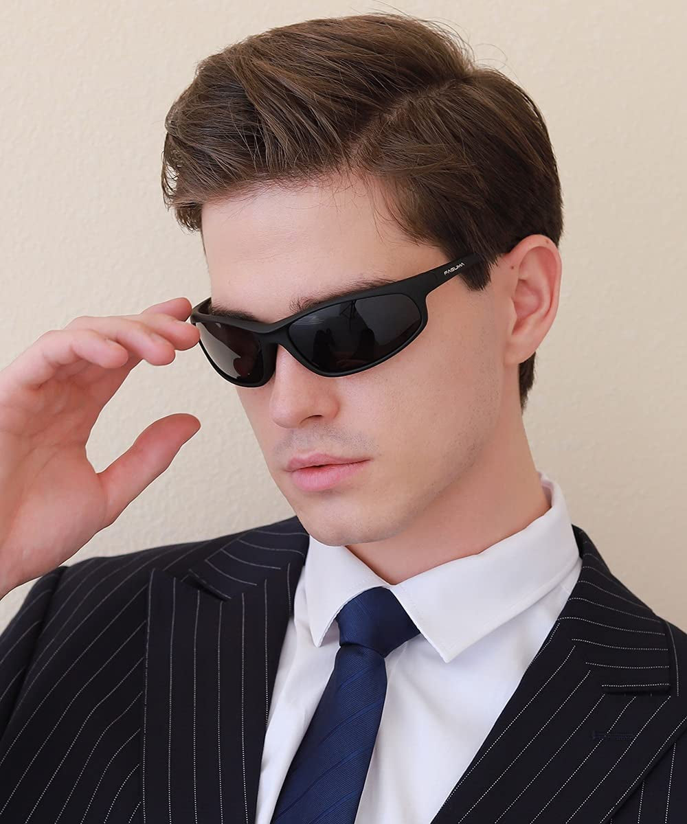 Polarized Sports Sunglasses for Men Cycling Driving Fishing UV400 Protection
