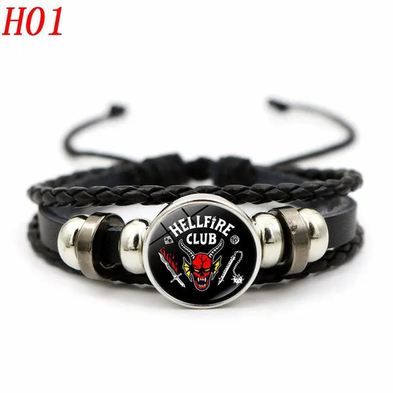 12 Styles Stranger Things 4 Hellfire Club Time Gem Bracelets & Bangles for Unisex Women Men Fashion Jewelry Gifts