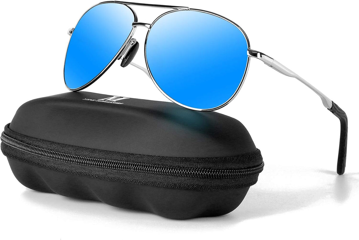 Aviator Sunglasses for Men Polarized Women UV Protection Lightweight Driving Fishing Sports Mens Sunglasses MX208