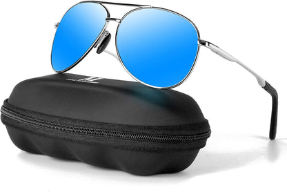 Aviator Sunglasses for Men Polarized Women UV Protection Lightweight Driving Fishing Sports Mens Sunglasses MX208