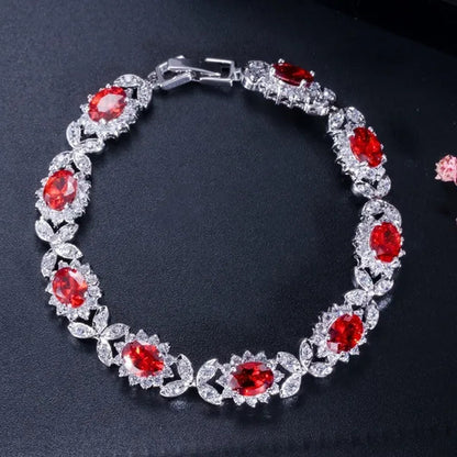 CANDICE 2023 New Summer Design Sterling Silver Plated Blue Crystal Bracelets For Women Fashion Jewelry