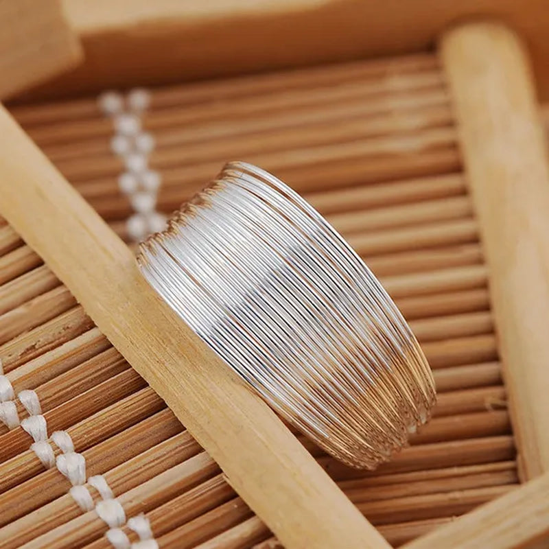 New 925 Sterling Silver Multi-line Rings for Women Adjustable Fashion Wedding Engagement Party Gifts Charm Jewelry