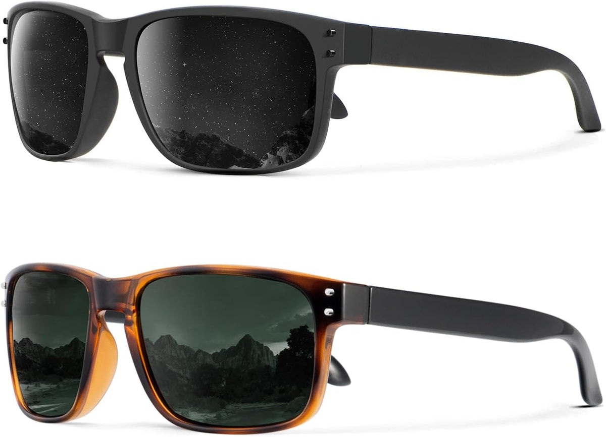 Polarized Sunglasses for Men and Women Vintage Style Sun Glasses for Fishing Running Driving with UV Protection