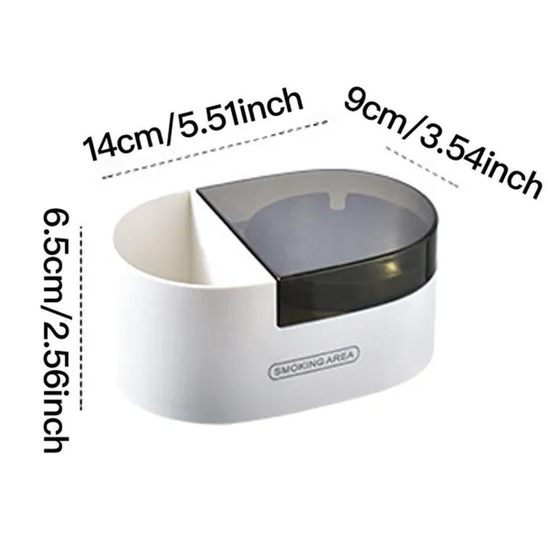 Stainless steel wall-mounted ashtray with lid,cigarette Storage Rack Creative Bathroom Wall Stainless Steel Ashtray