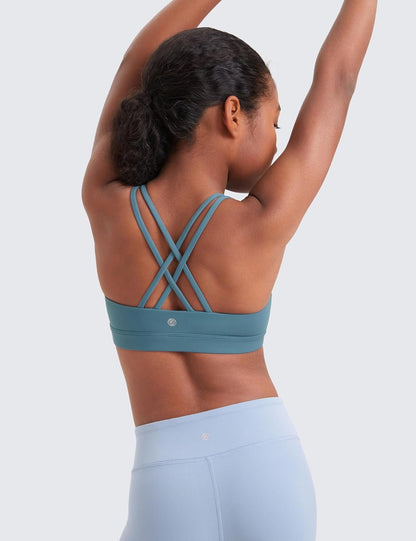 Girls Butterluxe Training Bra - Strappy Scoop Neck for Teens Kids Yoga Sports Comfort Dance Crop Top