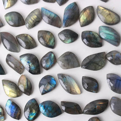 100pcs Irregular Labradorite Cabochon Gemstone Crystal Pendant Decorative Jewelry