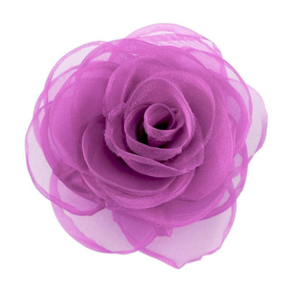 Women'S Lovely Flower Hair Clip, Rose Brooch Pin, Floral Hair Clips for Women, Hat Pins, Light Purple, Hair Accessory