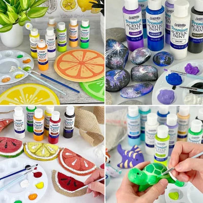 Artskills Premium Acrylic Paint Bottles Art Set, 18 Colors