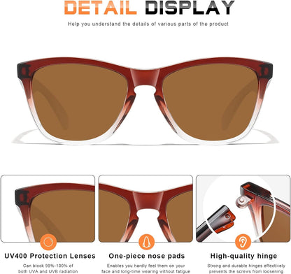 Sunglasses Womens Polarized Sunglasses for Women Trendy Designer Mirrored Sunglasses UV400 Protection Sun Glasses