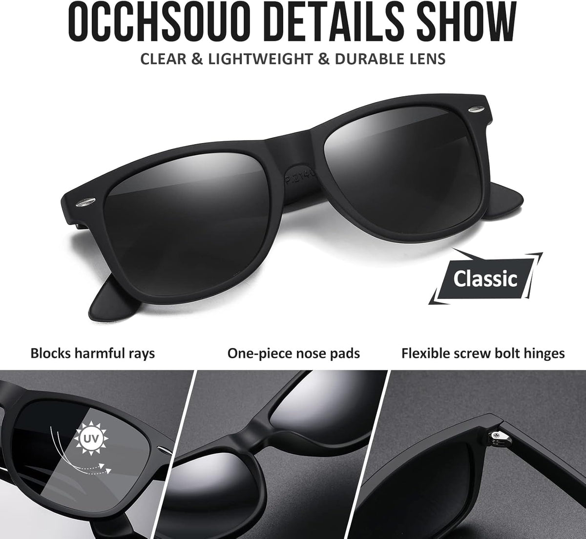 Polarized Sunglasses Womens Men - Sun Glasses Fashion Trendy Driving Fishing UV Blocking UV400 Protection