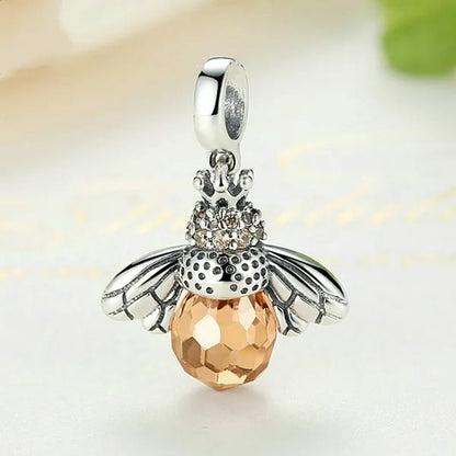 Popular Elegant Bee Design Gemstone Topaz Pendant Necklace/Earring/Ring/Bracelet 925 Silver Jewelry Set Mother's Day Gifts