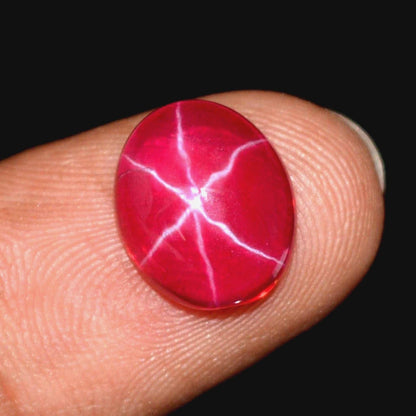 Gemstone Necklace 4.00-8.65 Carat. EGL Certified 6 Rays Red Star Ruby Pendant Loose Gemstone Necklace for Women and Girls