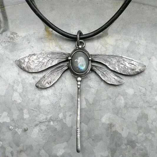 Fashion Jewelry Women Dragonfly CZ Pendant Necklace Fit Xmas Gift
