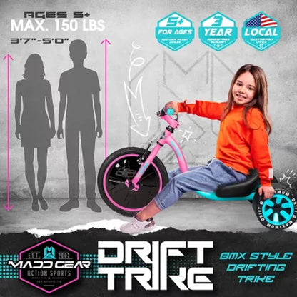 Madd Gear Drift Trike with Adjustable Seat
