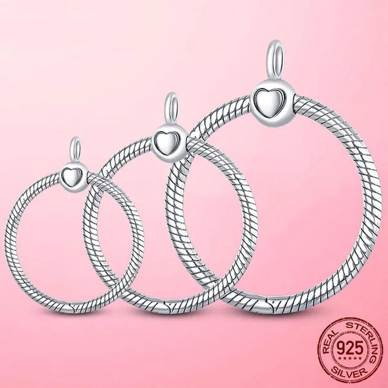 2023 Heart O Pendant 925 Sterling Silver O Pendant fit Original Cable Chain Pendant Necklace DIY Charm Beads Jewelry Anniversary Gift
