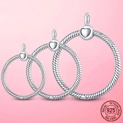 2023 Heart O Pendant 925 Sterling Silver O Pendant fit Original Cable Chain Pendant Necklace DIY Charm Beads Jewelry Anniversary Gift