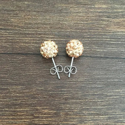 925 Sterling Silver Earrings Super Flash Diamond Earrings Full Diamond Earrings Shambala Ball Pendientes