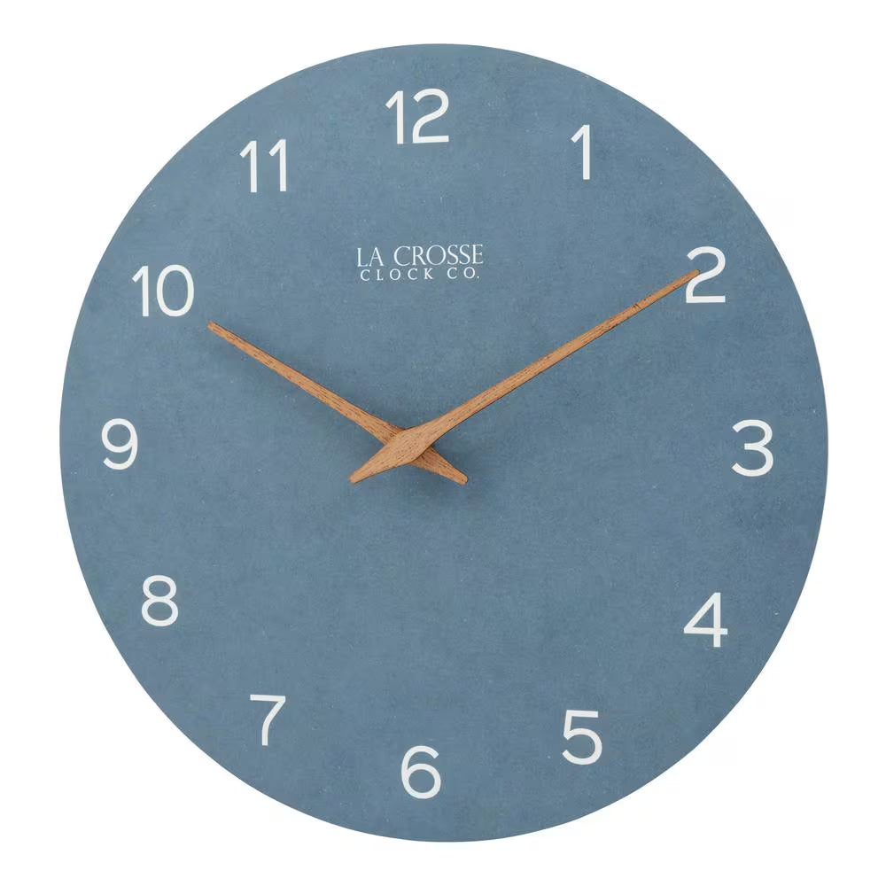 12 In. Blue Tahoe Quartz Analog Wall Clock