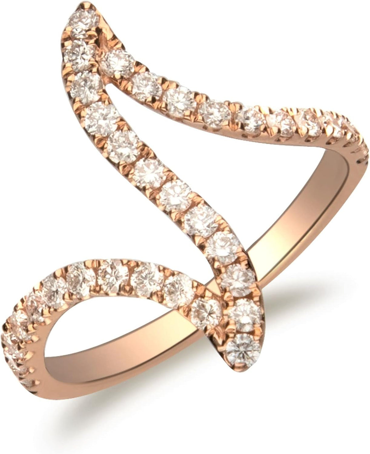 10K Rose Gold Natural White Diamond Ring for Women | Ethically, Authentically & Organically Sourced Hand-Crafted Jewelry for Her | Diamond Ring for Women.
