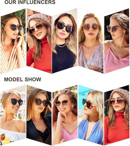 Classic Trendy round Sunglasses Womens Mens Oversized Large Shades UV400 Vacation Sunnies SJ2068