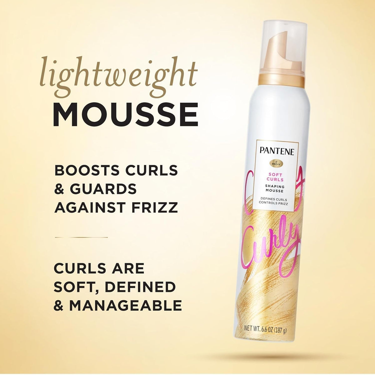 Curl Mousse for Curly Hair, Tames Frizz for Soft Touchable Curls, 6.6 Oz Each (Pack of 3)