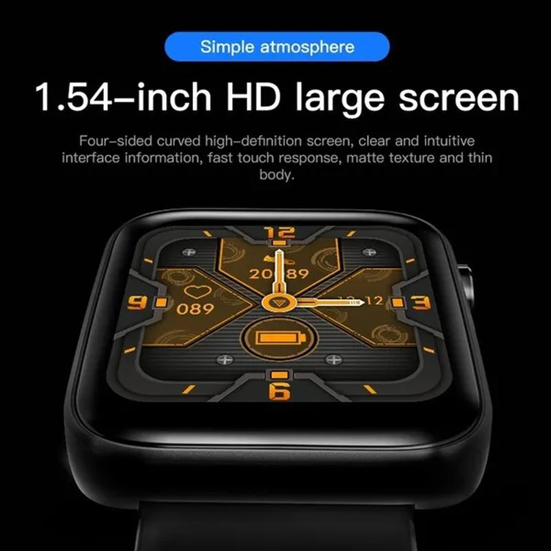 2021 NEW Smart Watch Bluetooth Watch Body Temperature Blood Pressure Blood Oxygen Monitor Wristband Fitness Tracker Bracelet Heart Rate Monitor Smartwatch 1.54" Large Screen with Flashlight PK DZ09 Apple Watch Series 6 5 4 Galaxy Watch Active