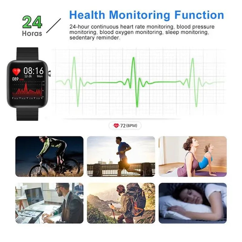 2021 NEW Smart Watch Bluetooth Watch Body Temperature Blood Pressure Blood Oxygen Monitor Wristband Fitness Tracker Bracelet Heart Rate Monitor Smartwatch 1.54" Large Screen with Flashlight PK DZ09 Apple Watch series 6 5 4 Galaxy Watch Active