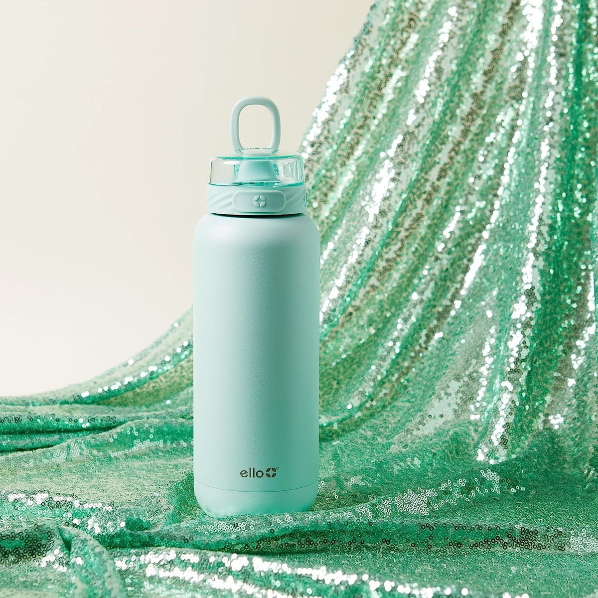Cooper 32Oz Stainless Steel Water Bottle with Straw and Carry Handle, Double Walled and Vacuum Insulated Metal, Leak Proof Locking Lid with Soft Silicone Spout, Reusable, BPA Free, Yucca
