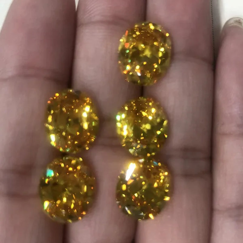 Natural Unheated AAAA 7.50 Cts AAAAA Gemstone Yellow Sapphire 10x12mm Oval Cut Gem Sri-Lanka VVS Loose Gemstone Jewelry