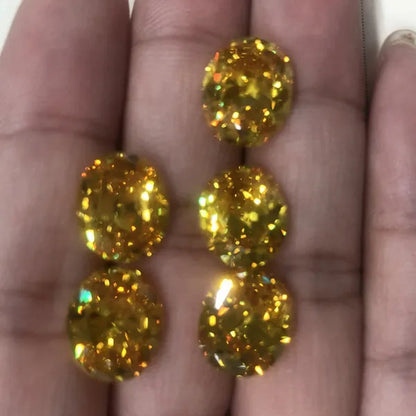Natural Unheated AAAA 7.50 Cts AAAAA Gemstone Yellow Sapphire 10x12mm Oval Cut Gem Sri-Lanka VVS Loose Gemstone Jewelry