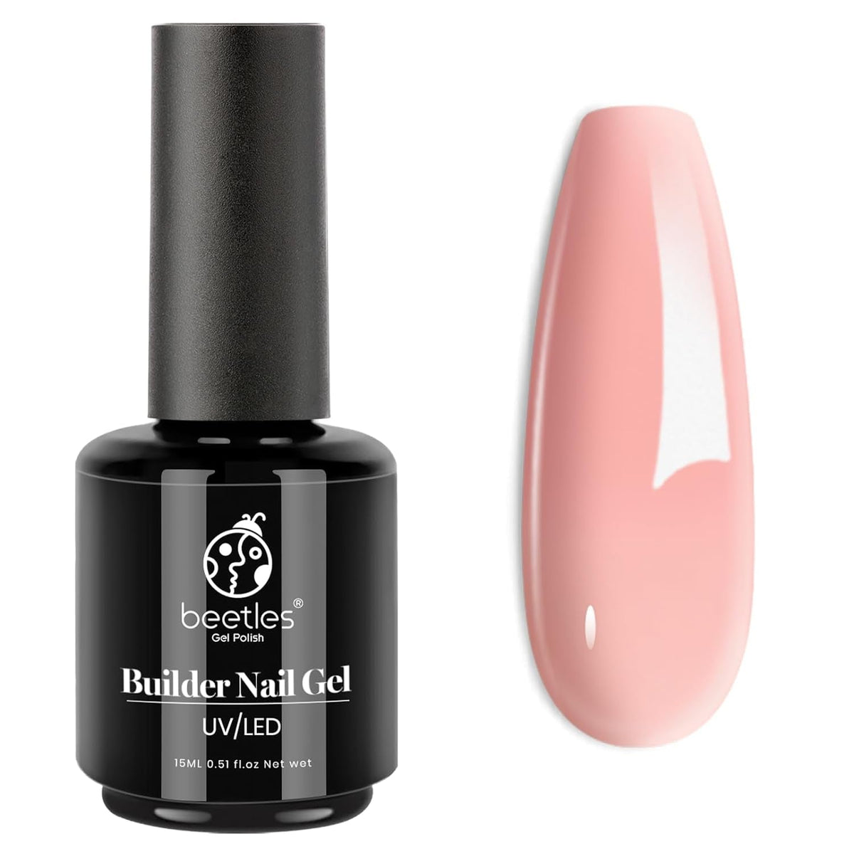 Beetles Builder Nail Gel 12 Pcs, 8-in-1 Pink Pastel Nude Gel Builder for Nails Beige White Colors Hard Gel Builder Extension Gel Nail Strengthener Nail Art Design Spring Gifts for Girls and Women