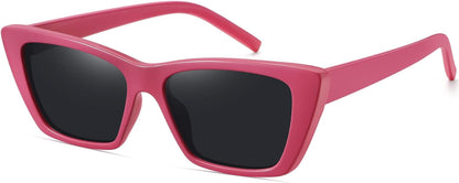 Narrow Small Vintage Polarized Cat Eye Sunglasses for Women