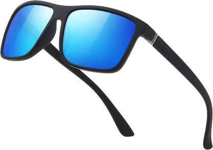 Sunglasses Men Polarized Sunglasses for Mens and Womens,Black Retro Sun Glasses Driving Fishing UV400 Protection