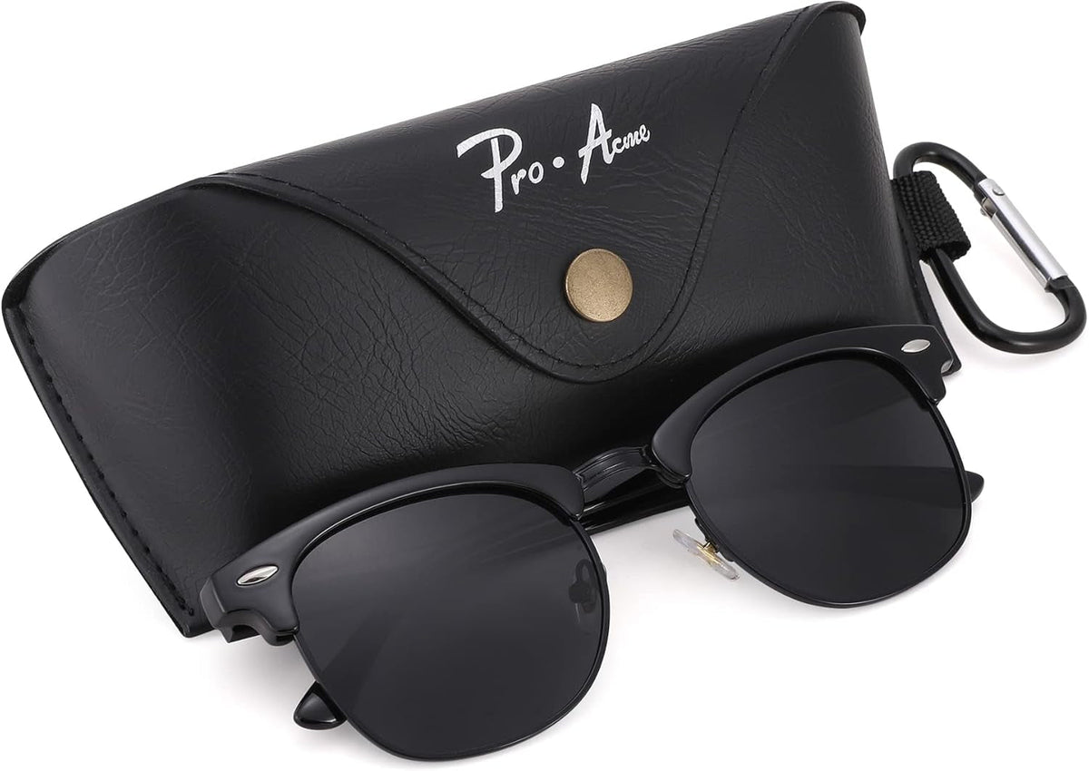 Semi-Rimless Polarized Sunglasses UV 400 Protection for Women Men