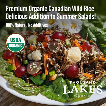 Organic Canadian Wild Rice - Premium - Bulk - 2.5 Pounds | 100% Wild Rice | Wild Harvested