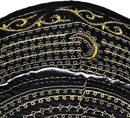Islamic Men Prayer Kufi Hat Muslim Arabian Embroidered Skull Cap Arab Indian Religious Praying Cap Ramadan Eid Gift