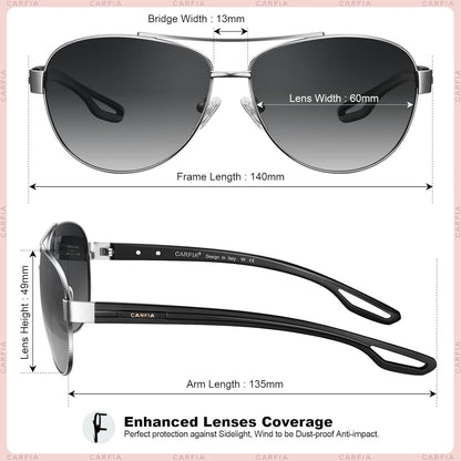 Polarized Sunglasses for Women UV Protection Ultra-Lightweight Comfort Metal Frame Driving Glasses CA3210