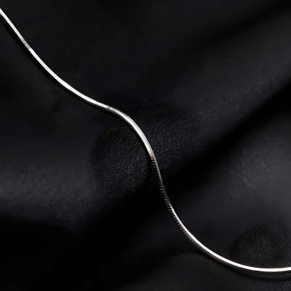 Silver 1MM Snake Bone Unisex Chains Necklace 16"-30"