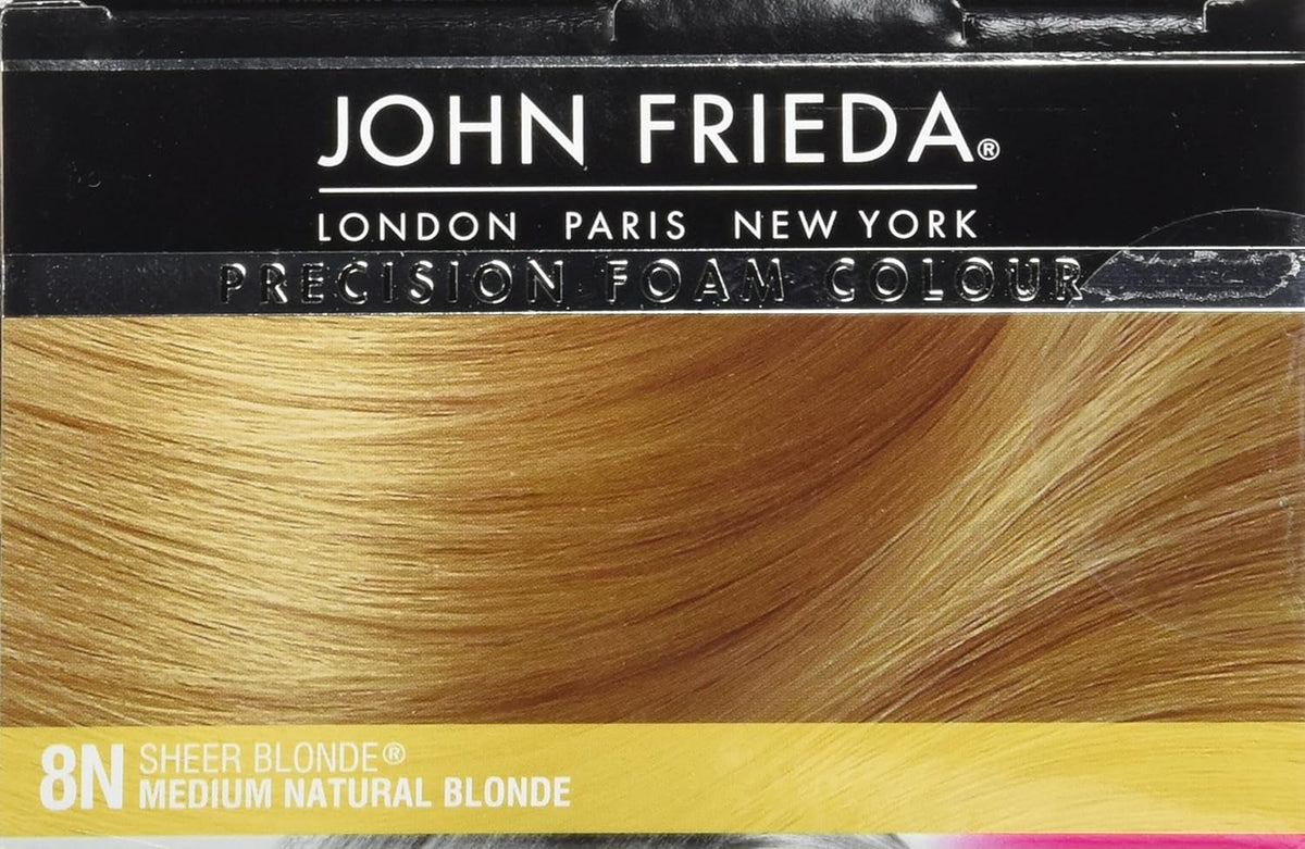 Precision Foam Colour, Medium Natural Blonde 8N, Full-Coverage Hair Color Kit, Anti-Fade Gray Coverage, Deep Color Saturation Hair Dye, 1 Application