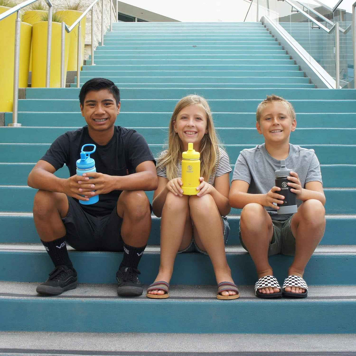Actives Kids 14 Oz Vacuum Insulated Stainless Steel Water Bottle with Straw Lid, Atlantic Blue