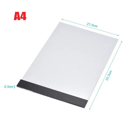 LED A3/A4/A5 Graphic Tablet Light Pad Digital Tablet Copyboard with 3-Level Adjustable Brightness for Tracing Drawing Copying Viewing DIY Art Craft Diamond Painting Supplies