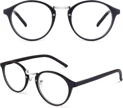 Happy Store CN56 Vintage Inspired Classic Horn Rimmed Nerd UV400 Clear Lens Glasses