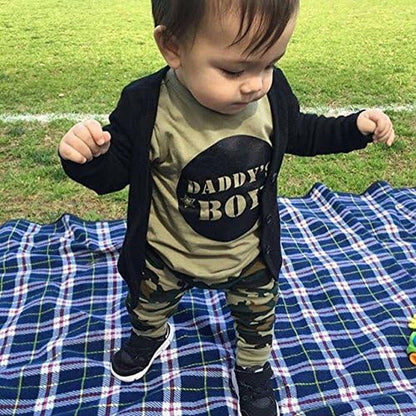 Summer Toddler Infant Boy Clothes Short Sleeve T Shirts Tops Camouflage Shorts Set Cute Baby Boy Outfits