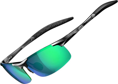 Men's Fashion Driving Polarized Sunglasses for Men - Al-Mg metal Ultralight Frame