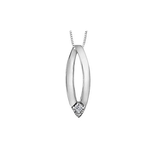 Cheri Jadore PLT26140WCX 0.03 Carat 10K White Gold Diamond Pendant in Silver