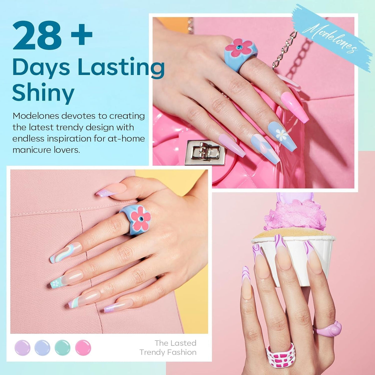 Gel Nail Polish Set, 6 Colors Easter Pastel Gel Polish Set with Nail Art Liner Brush, Soft Pink White Light Purple Blue Green Nude Spring Painting Nail Gel Polish Kit Mani DIY Salon Gifts
